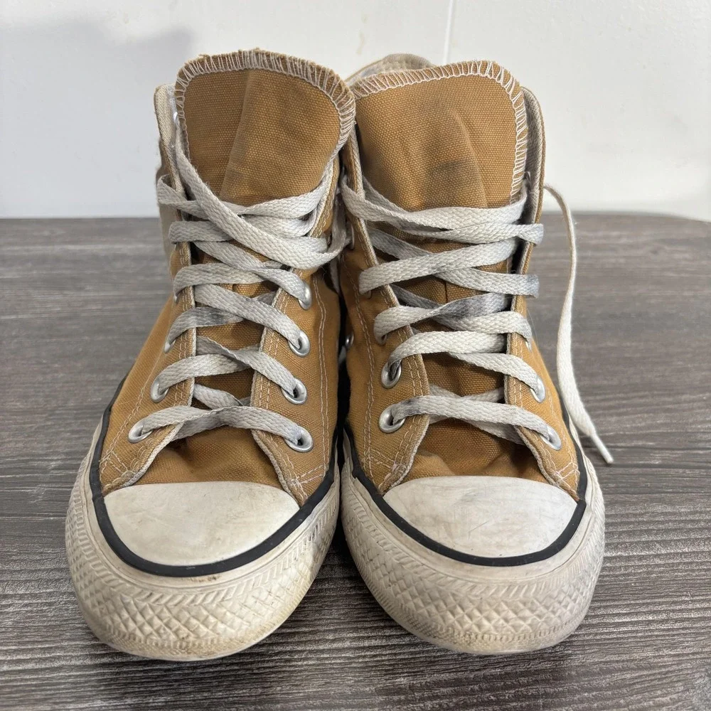 Converse Shoes Mens Size 4 Brown Canvas Chuck Taylor All Star High Top Sneaker